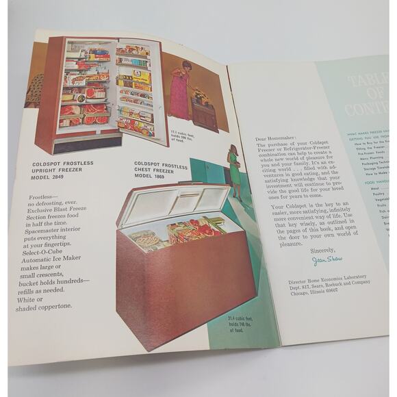Vtg Sears Freezer Living Is Good Living W/ Coldspot Model 2849 1869 Guide Manual - Picture 2 of 10